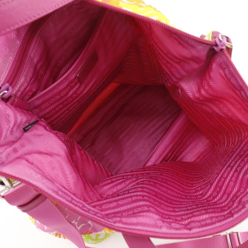 Prada PRADA 2-Way Shoulder Tote Bag, Floral Pattern, Nylon, Pink, Flower Desi... - Picture 7 of 16